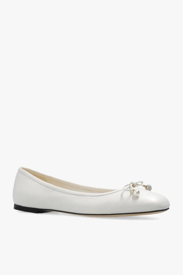 Jimmy Choo Elme leren balletflats Beige Dames