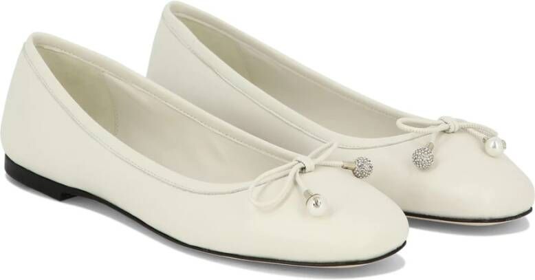 Jimmy Choo Elmo Slip-On Ballerinas White Dames