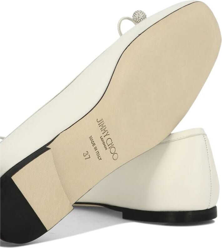 Jimmy Choo Elmo Slip-On Ballerinas White Dames