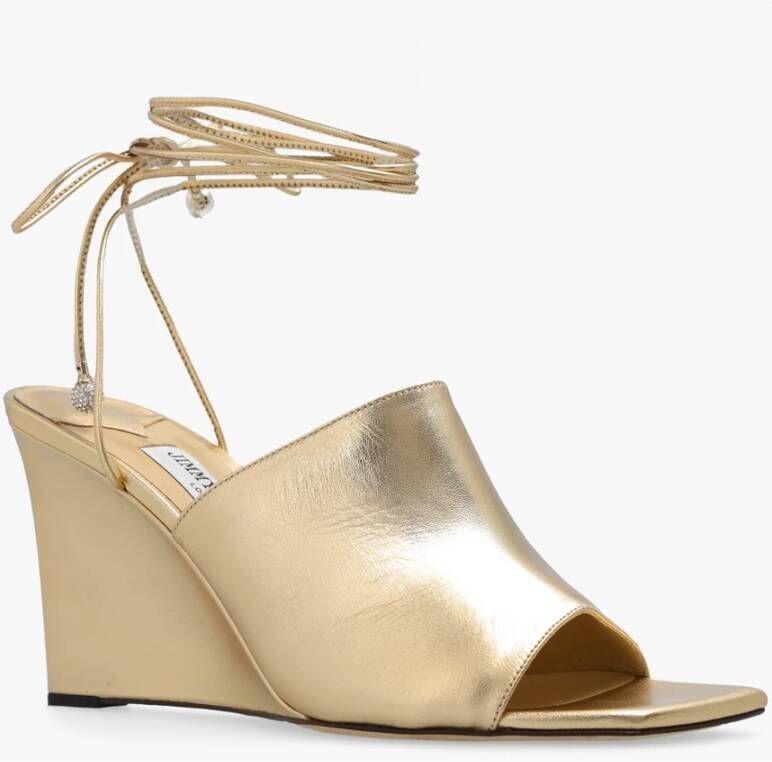 Jimmy Choo Sandalen met sleehak Goud - Foto 5