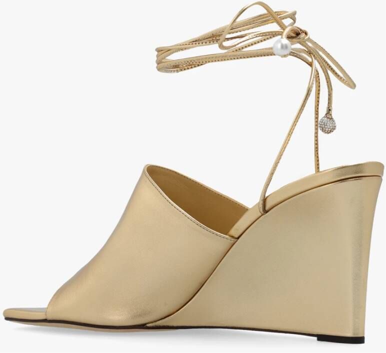 Jimmy Choo Sandalen met sleehak Goud - Foto 6