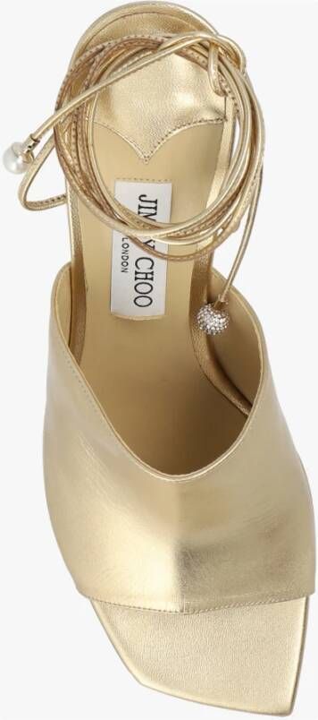 Jimmy Choo Sandalen met sleehak Goud - Foto 7