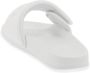 Jimmy Choo Logoed Lycra Slides met leren bies White Heren - Thumbnail 3