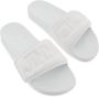 Jimmy Choo Logoed Lycra Slides met leren bies White Heren - Thumbnail 5