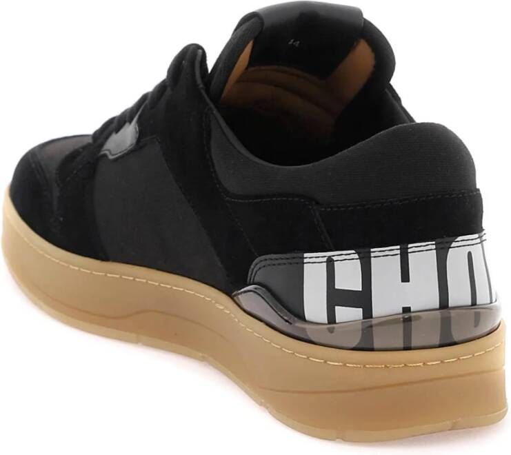 Jimmy Choo Florent Sneakers met lettering logo Black Heren
