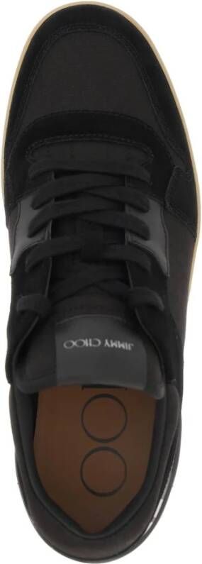 Jimmy Choo Florent Sneakers met lettering logo Black Heren