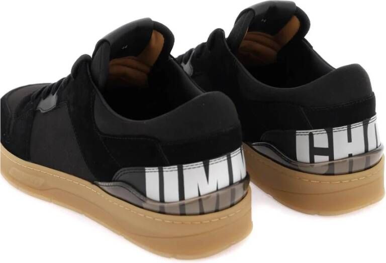 Jimmy Choo Florent Sneakers met lettering logo Black Heren