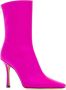 Jimmy Choo Fuchsia Satijnen Enkellaarzen 11 cm Hak Roze Dames - Thumbnail 2