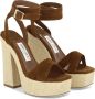 Jimmy Choo Gaia sandalen met plateauzool Bruin - Thumbnail 2