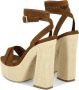 Jimmy Choo Gaia sandalen met plateauzool Bruin - Thumbnail 4