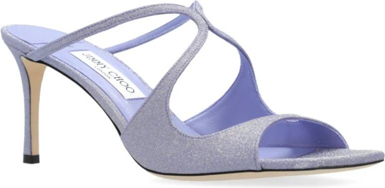 Jimmy Choo Gehakte pantoffels Anise Purple Dames