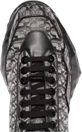 Jimmy Choo Glitter Leren Sneakers met Gebeeldhouwde Zolen