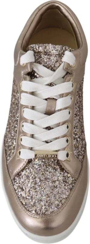 Jimmy Choo Glitter Leren Sneakers Miami ogml Multicolor Dames