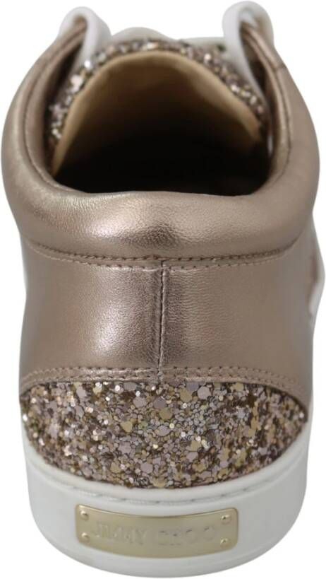 Jimmy Choo Glitter Leren Sneakers Miami ogml Multicolor Dames