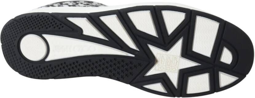 Jimmy Choo Glitter Slip-On Sneakers Zwart en Zilver Black Dames