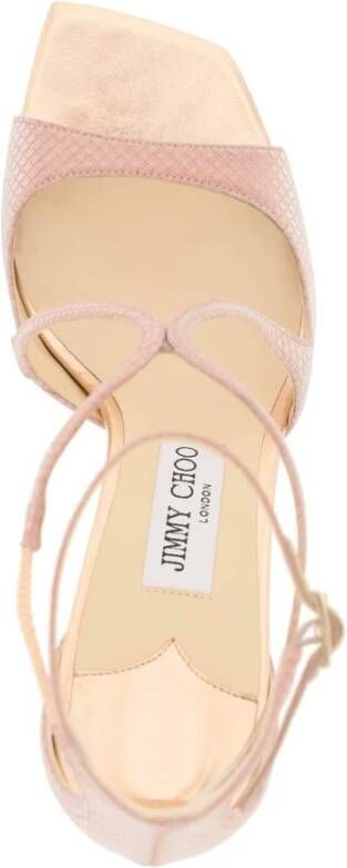 Jimmy Choo Glitter Stiletto Sandalen Pink Dames