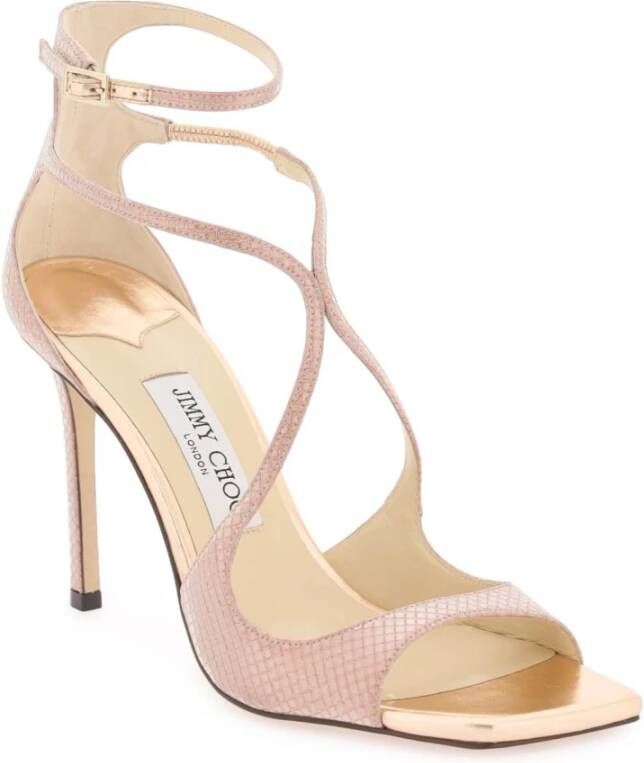 Jimmy Choo Glitter Stiletto Sandalen Pink Dames