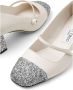 Jimmy Choo Glitter Two-Tone Leren Blokhak Schoenen White Dames - Thumbnail 5