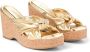 Jimmy Choo Gouden Avenue Sleehak Sandalen Yellow Dames - Thumbnail 2