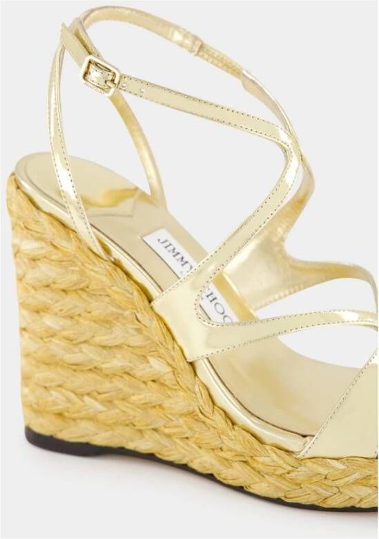 Jimmy Choo Gouden Ayla Sleehak Sandalen