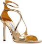 Jimmy Choo Gouden Metallic Leren Sandaal met Vierkante Tip Yellow Dames - Thumbnail 7