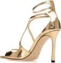 Jimmy Choo Gouden Metallic Leren Sandaal met Vierkante Tip Yellow Dames - Thumbnail 8