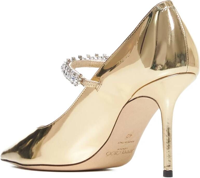 Jimmy Choo Gouden Hak Sandalen Beige Dames