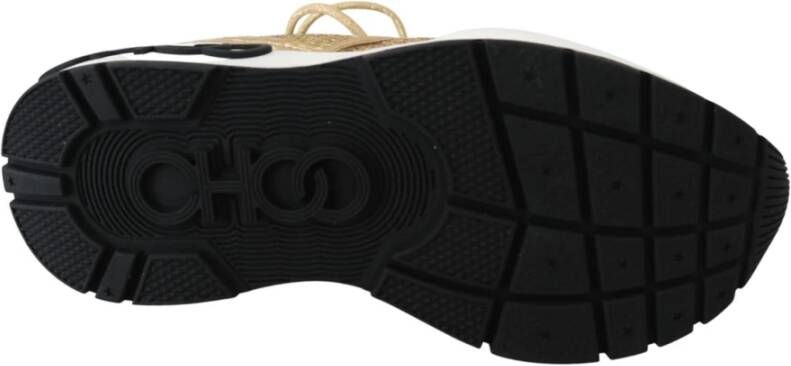 Jimmy Choo Gouden Mesh Leren Sneakers