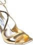 Jimmy Choo Gouden metallic leren sandaal met vierkante neus - Thumbnail 2