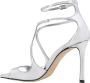 Jimmy Choo Grijze leren sandalen met verstelbare band - Thumbnail 2