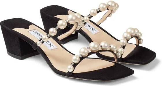 Jimmy Choo Amara muiltjes verfraaid met parels Zwart - Foto 2