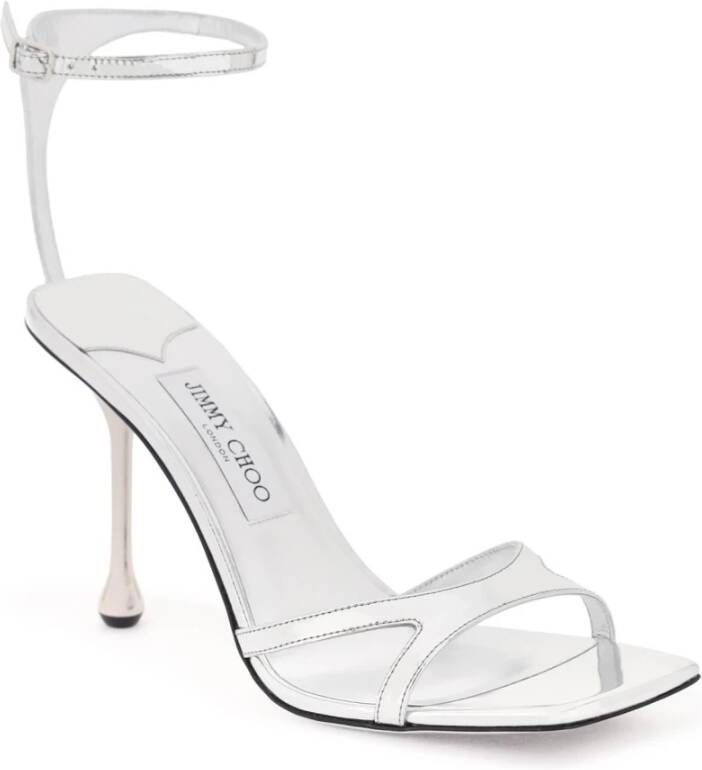 Jimmy Choo Ixia Patentleren Sandalen Gray Dames