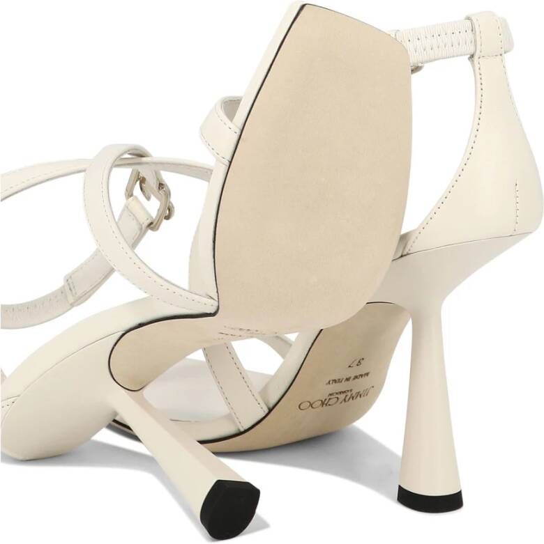 Jimmy Choo Jessica Leren Sandalen White Dames