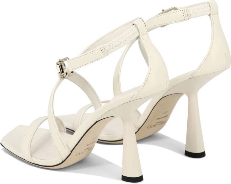 Jimmy Choo Jessica Leren Sandalen White Dames