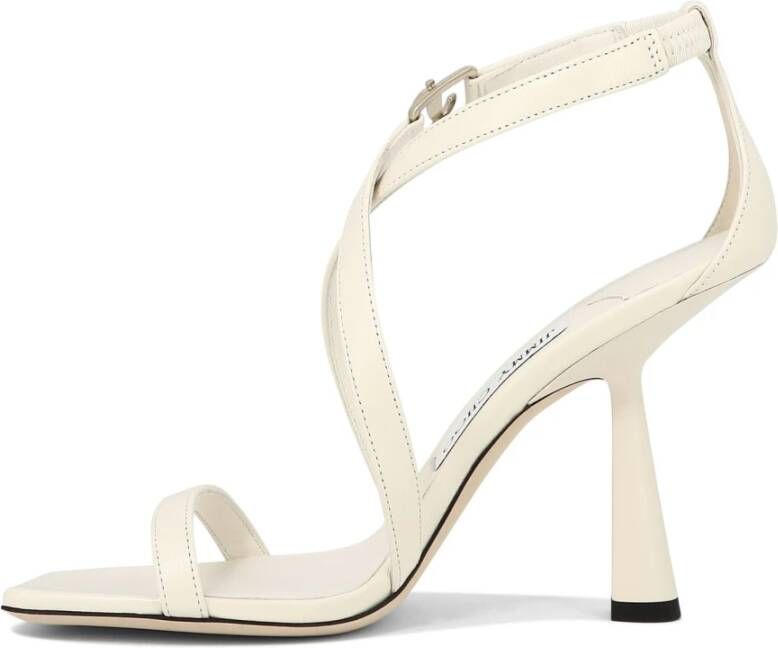 Jimmy Choo Jessica Leren Sandalen White Dames