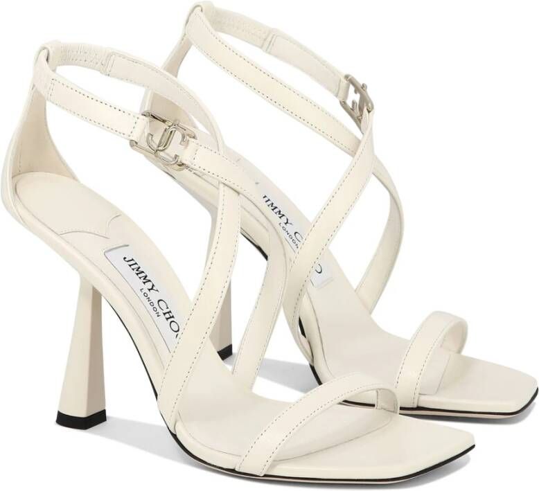 Jimmy Choo Jessica Leren Sandalen White Dames