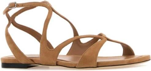 Jimmy Choo Kameel suède Ayla sandalen