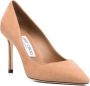 Jimmy Choo Karamelbruine Slip-On Stiletto Hakken - Thumbnail 2