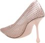 Jimmy Choo Kristal Mesh Pumps Naakt Satijn - Thumbnail 2