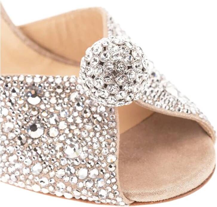 Jimmy Choo Kristal Naakt Sandalen