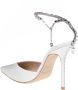 Jimmy Choo Kristal Satijnen Slingback Hakken Gray Dames - Thumbnail 4