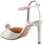 Jimmy Choo Kristallen Bal Satijnen Sandaal Ivoor Beige Dames - Thumbnail 3