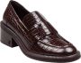 Jimmy Choo Krokodillenprint Leren Loafer Chocoladekleur - Thumbnail 2