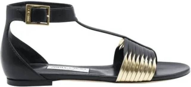 Jimmy Choo Leather flats Black Dames