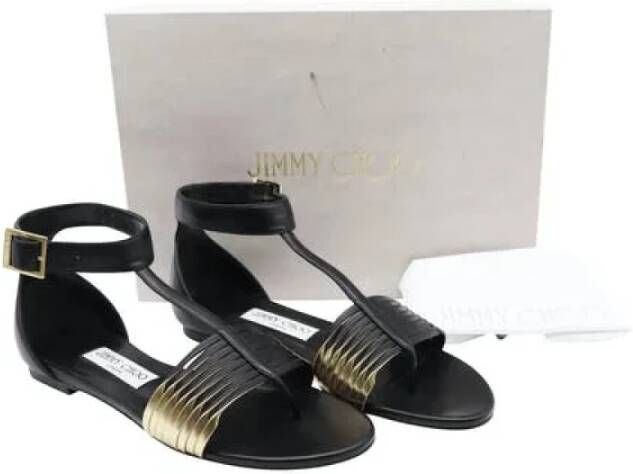 Jimmy Choo Leather flats Black Dames