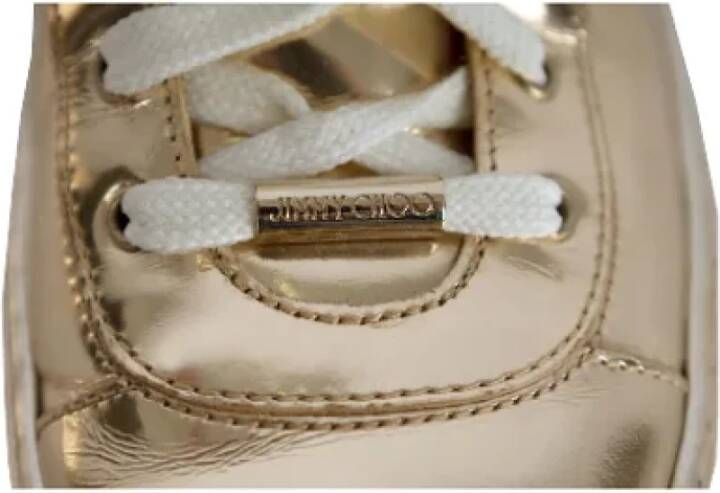 Jimmy Choo Leather sneakers Geel Dames