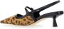 Jimmy Choo Leopard Motif Slingback Pumps Bruin Leer Brown Dames - Thumbnail 3