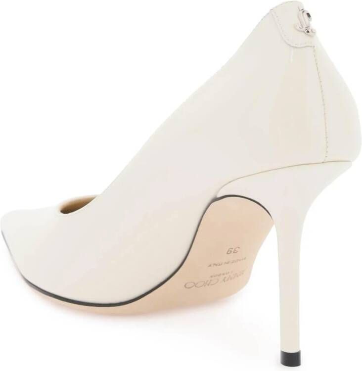 Jimmy Choo Love 85 Patentleren Pumps White Dames