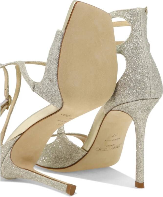 Jimmy Choo Luxe Leren Sandalen Grijs