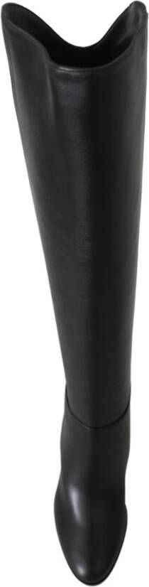 Jimmy Choo Luxe zwarte leren laarzen Black Dames